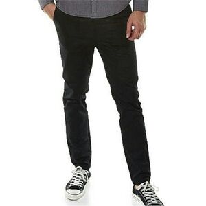 I Love Ugly Jonty Pant Black Cotton Twill Chino Slim Straight NWT-Small